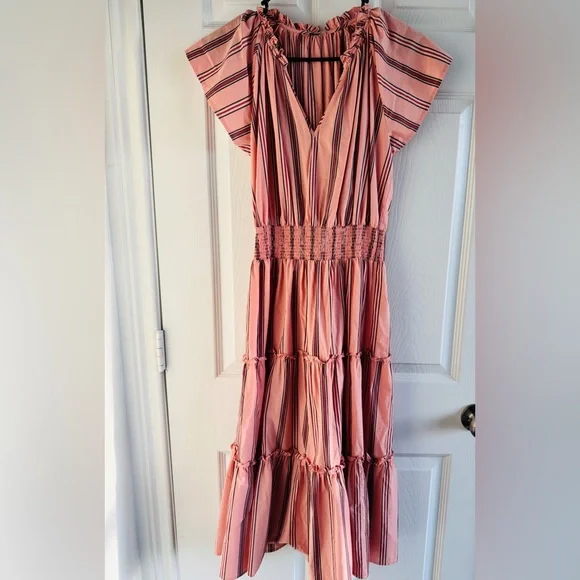 Rails Amelia dress coral navy blue stripes - Picture 6 of 10